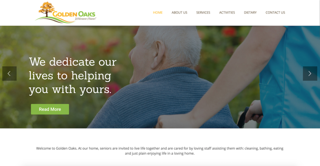 residential Assisted Living Websites - goldenoaks