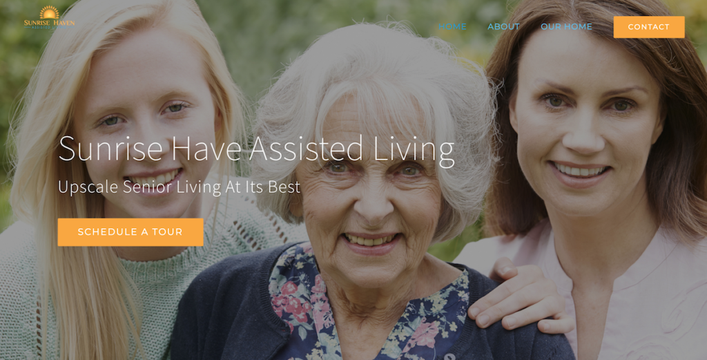 residential Assisted Living Websites - sunrise haven assisted living